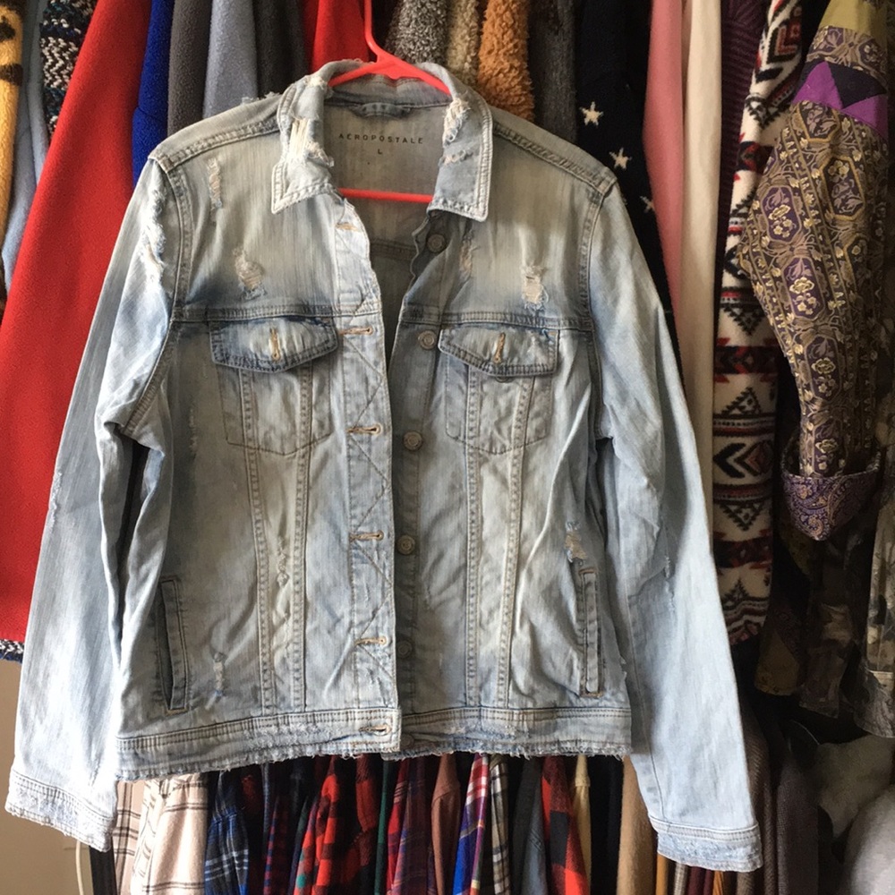 Aeropostale Distressed Jean Jacket
